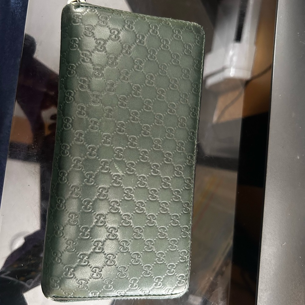 Green Embossed Wallet